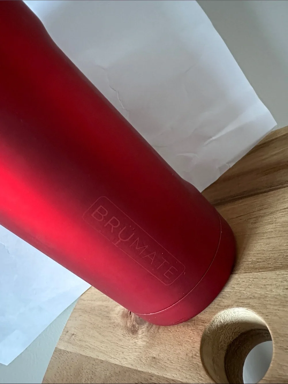 Brumate 12oz Hopsulator Slim Can Cooler in Red Velvet